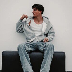 DCRB Baggy Denim Jeans - Grey/Blue